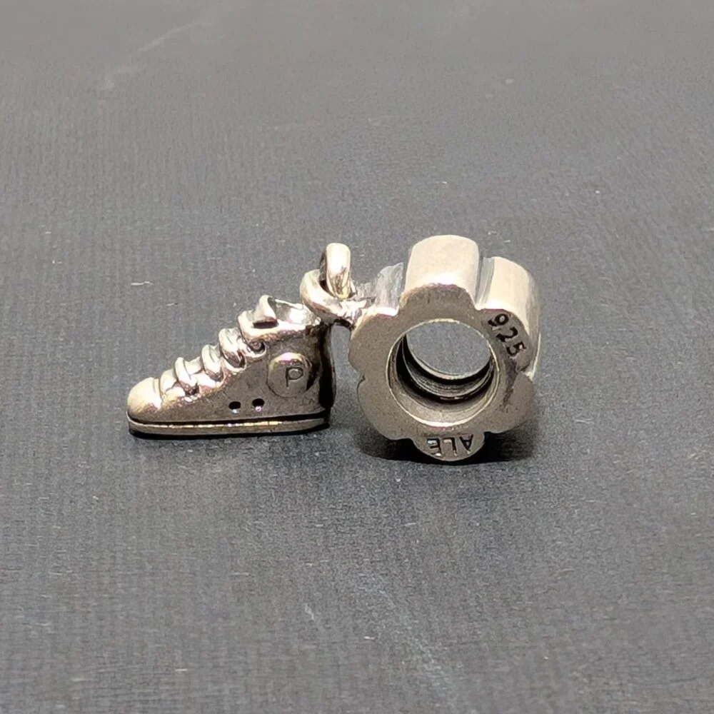 Pandora Women's Retired 925‎ Sterling Silver High Top Sneaker Dangle Charm